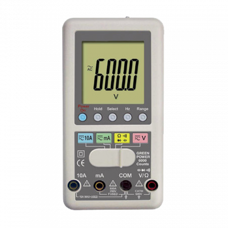 FI202MPV | Multimètre numérique portable RMS, 6 000 points, avec alimentation par dynamo 