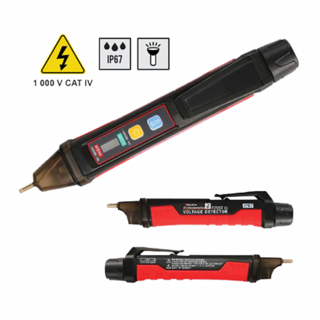FITEST15 | Détecteur de tension AC sans contact, universel, avec lampe torche intégrée et degré d'étanchéité IP67