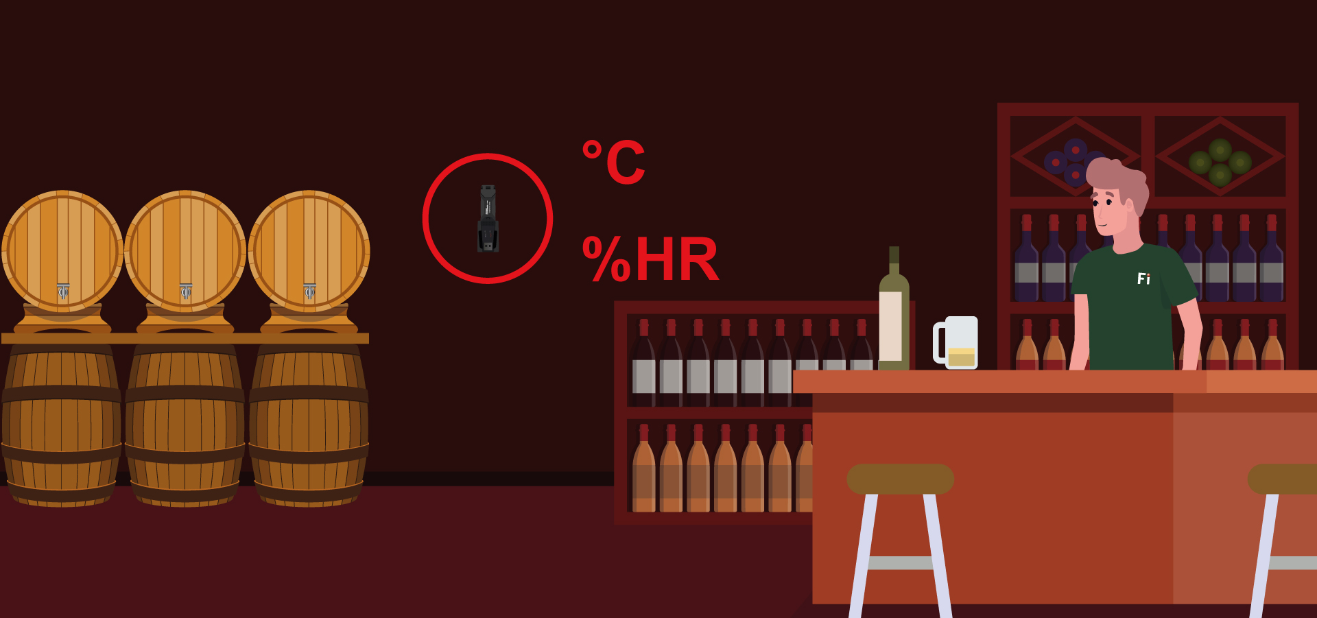 Surveillance de température et d’humidité dans les caves